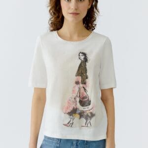 Oui T / Shirt - Cloud Dancer - 96688 - 1006