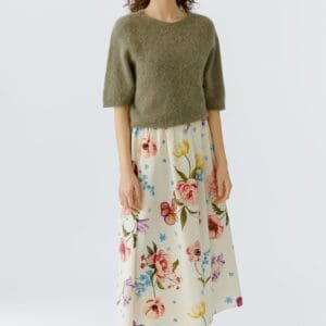 Oui Skirt - White / Red  97098 - 0103