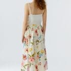 Oui Skirt - White / Red  97098 - 0103