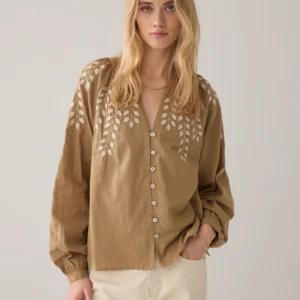 Summum Woman Blouse In Linen-Look Cotton