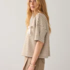 Summum Woman Striped Scuba Top