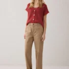 Summum Woman Loose Tapered Trousers With Drawstring Fastening
