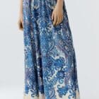 Oui Skirt - Off White Blue 96390 - 0115