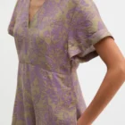 Marc O Polo Crinkle Dress Shaped Made From A Printed Viscose Blend
