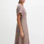 Marc O Polo Crinkle Dress Shaped Made From A Printed Viscose Blend