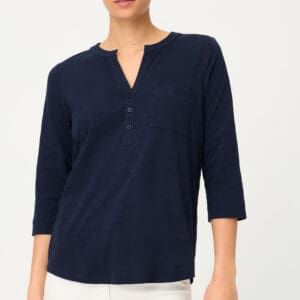Olsen Hannah Shirt With Button Placket - Riviera Mood