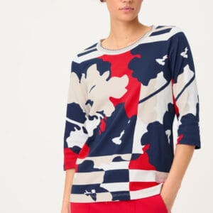 Olsen Hannah Shirt With Panel Print - Riviera Mood