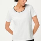 Olsen Edda Shirt With Embellished Round Neckline