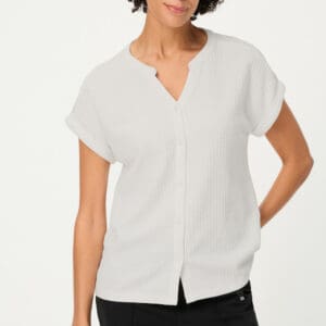Olsen Cosima Shirt With Full Button Placket - Gloden Glow