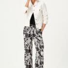Olsen Anna Wide Trousers With All-Over Design