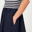 Olsen Dress With Striped Top And Poplin Skirt - Riviera Mood