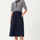 Olsen Dress With Striped Top And Poplin Skirt - Riviera Mood