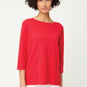Olsen Hannah Shirt With Checkered Pattern And 3/4 Sleeves - Riviera Mood