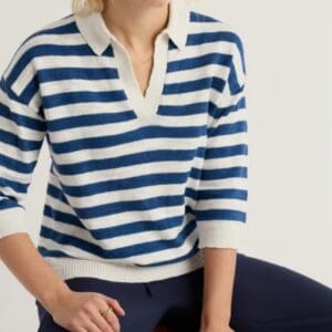 Seasalt Gwynver Lightweight V-Neck Collared Jumper