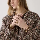 Summum Woman Reversible Kimono Jacket In Block Print