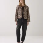 Summum Woman Reversible Kimono Jacket In Block Print