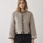 Summum Woman Reversible Kimono Jacket In Jacquard Fabric