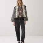 Summum Woman Reversible Kimono Jacket In Jacquard Fabric