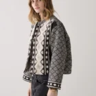 Summum Woman Reversible Kimono Jacket In Jacquard Fabric