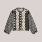 Summum Woman Reversible Kimono Jacket In Jacquard Fabric