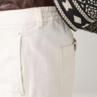 Summum Woman Loose Tapered Trousers With Button Fastening