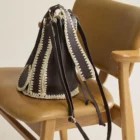 Summum Woman Bucket Bag With Raffia