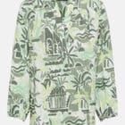 Olsen Blouse With All-Over Design And Tunic Neckline - Neo Safari