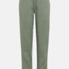 Olsen Lisa Straight Linen Trousers - Neo Safari