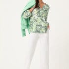 Olsen Blouse With All-Over Design And Tunic Neckline - Neo Safari