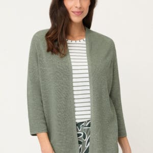Olsen Olivia Cardigan With Shawl Collar And 3/4 Sleeves