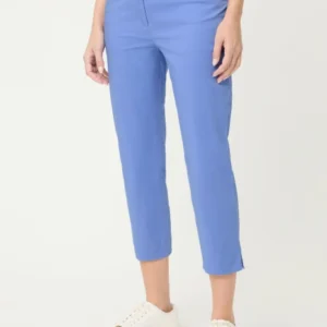 Olsen Mona Slim Women's Blue Cotton Trousers - Vintage Cruise