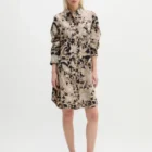 Relaxed shirt dress made from papertouch poplin with