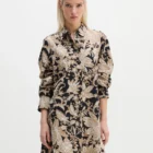 Relaxed shirt dress made from papertouch poplin with