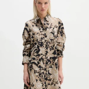 Relaxed shirt dress made from papertouch poplin with