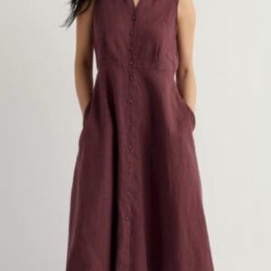 Seasalt Carved Wood Linen Sleeveless Dress
