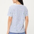 Olsen Hannah Women's Cotton Striped Print Blouse