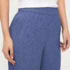 Olsen Anna Wide Women's Blue Textured Trousers