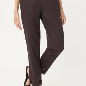 Olsen Lisa Straight Linen Trousers - Savanna Sky