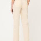 Olsen Lisa Straight Women's Beige Linen-Cotton Pants