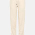 Olsen Lisa Straight Women's Beige Linen-Cotton Pants